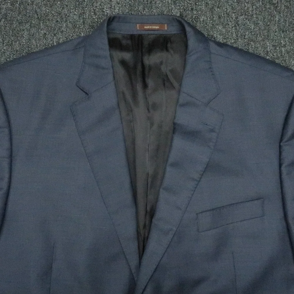 Peter Millar Blazer Mens 46R Blue‎ Wool Double Vented Suit Jacket Coat